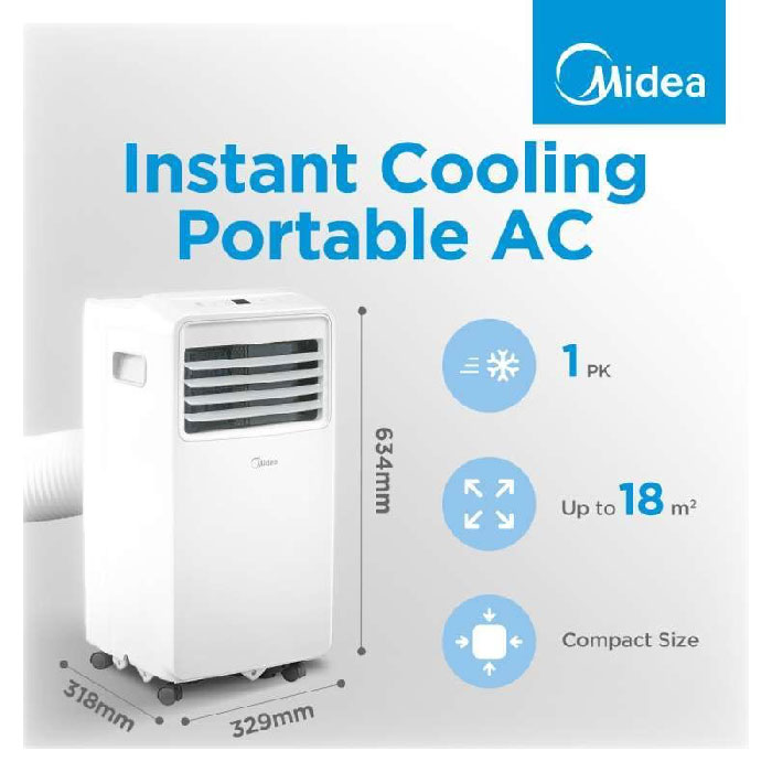 Midea AC Portabel PHA Series 1/2 PK - MPHA-05CRN7